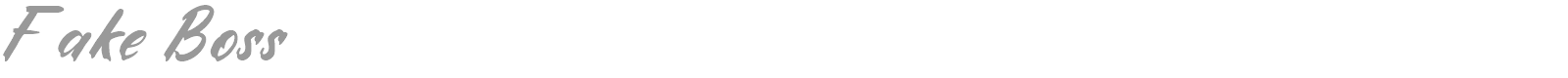 Fake Boss font preview